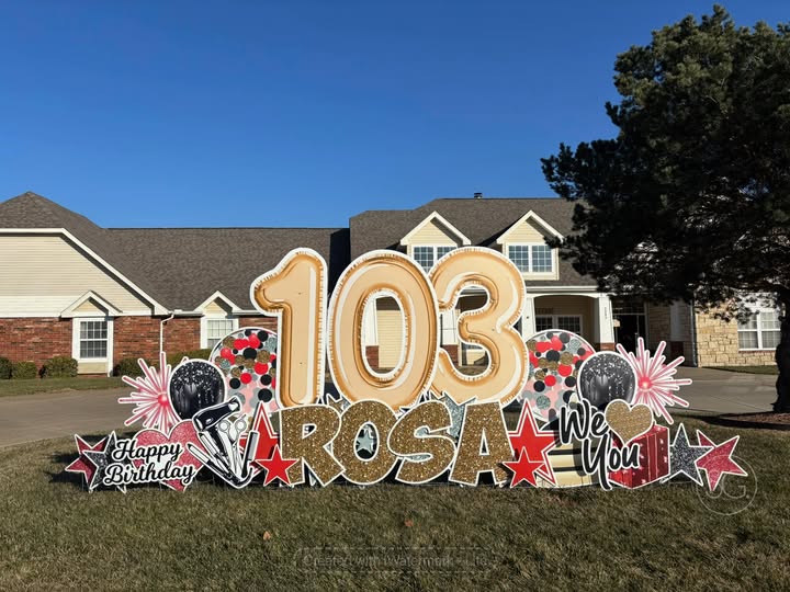 103rd birthday setup for Rosa